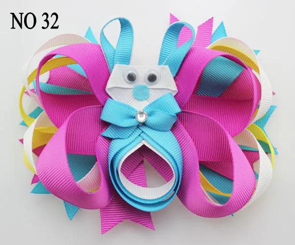 Бесплатная доставка 100 шт. A group пасхальные банты для волос заколки в виде кролика