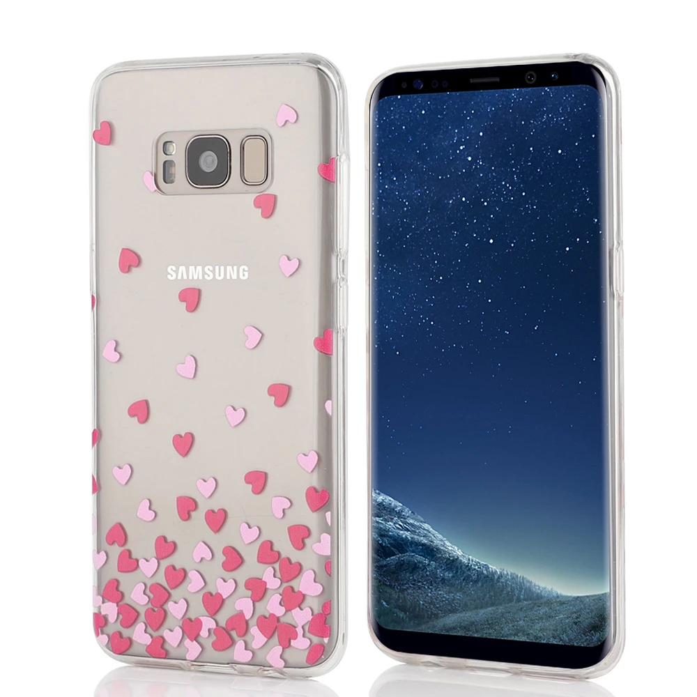 LCHULLE милые прозрачные чехлы для Samsung S7 Edge S8 S9 S10 Plus S10e мягкий чехол телефона с милым