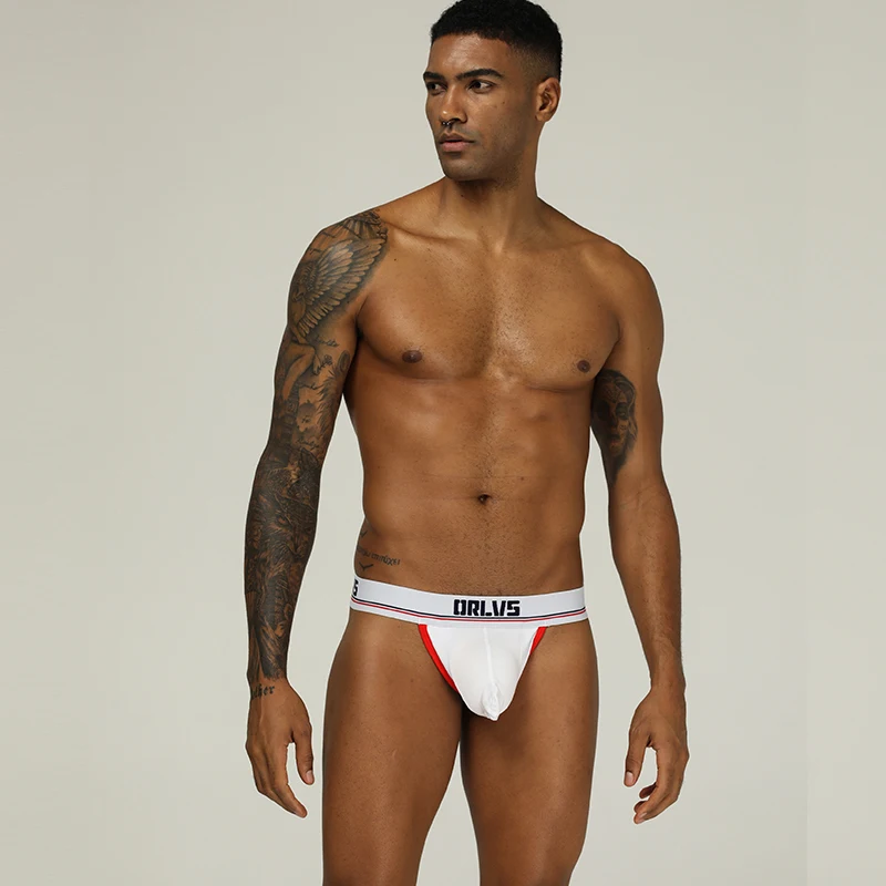 Мужские трусы-джоки AIIOU сексуальные гей-бикини стринги с открытой промежностью