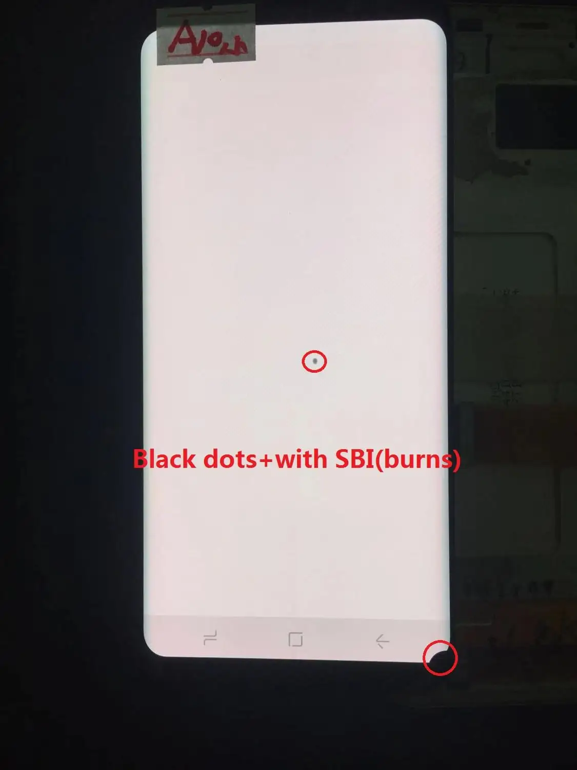 NO.A10 With SBI Супер AMOLED S8 ЖК-дисплей для samsung Galaxy S8 G950 G950F ЖК-дисплей сенсорный экран оцифровать с черными точками - Цвет: NO.A10 With SBI
