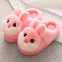 childrens cotton slippers boys and girls warm soft soled cotton shoes indoor winter non slip cute cartoon home furry slippers