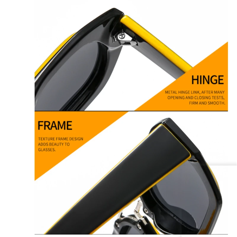 Новинка 2022 прямоугольные Солнцезащитные очки Мужские двухцветные маленькие