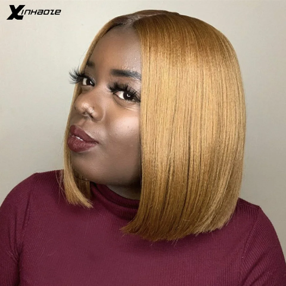 13X4 Мёд блондинка Синтетические волосы на кружеве парики из натуральных волос