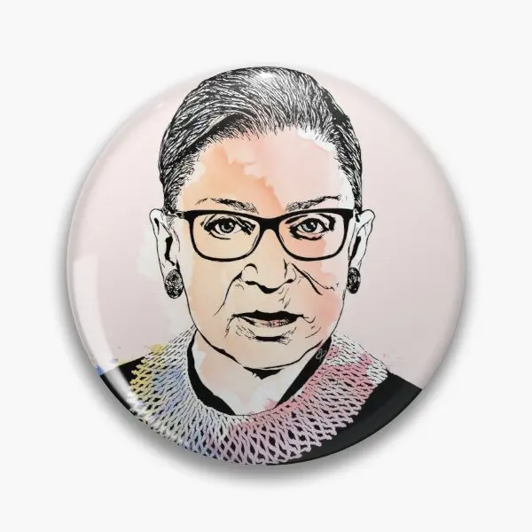 

Ruth Bader Ginsburg Original Digital Por Customizable Soft Button Pin Creative Lapel Pin Decor Jewelry Fashion Funny Metal