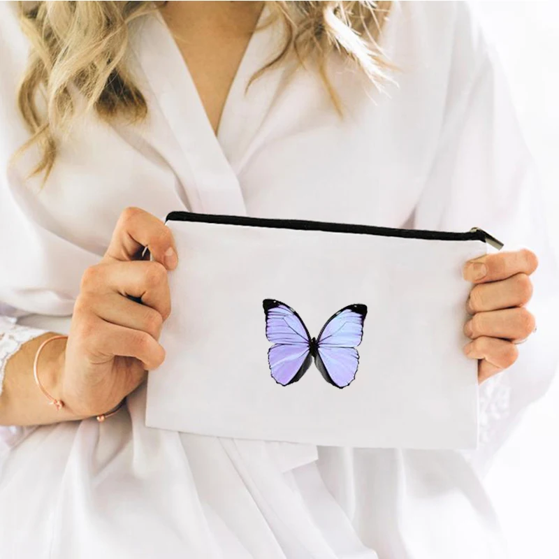 

Butterfly Cosmetic Bag for Makeup Kawaii Mini Bags Travel Organizer Pouch Women Make Up Storage Woman Women's Handbags Personal