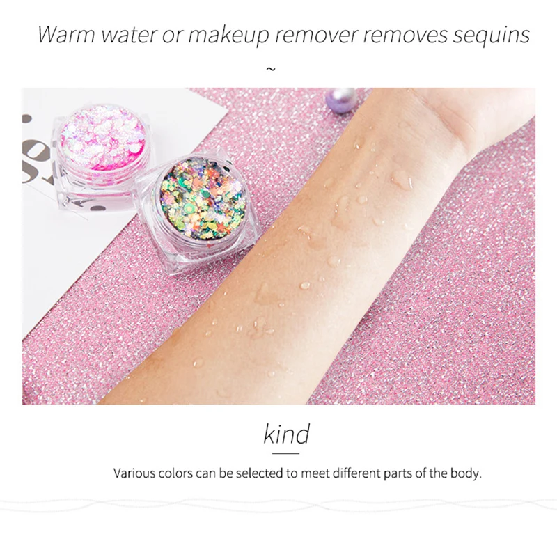 Блестящая пудра для тела блестящая разрывные кроты наклейки со вспышкой