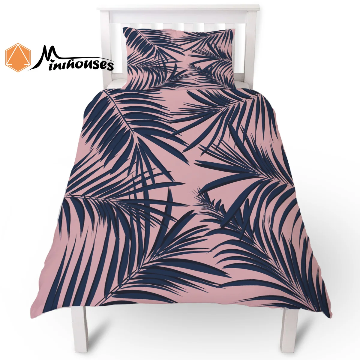 Комплект из 2 предметов листья на розовом фоне азиатские расцветка &quotДжунгли&quot