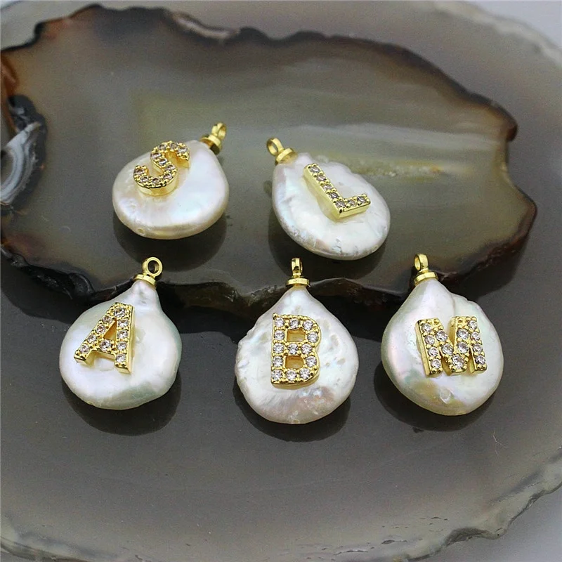 Подвеска из пресноводного жемчуга 10-20 мм 20 шт./лот красочный кубический циркон 26