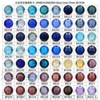 round shape glass gems glass color chart