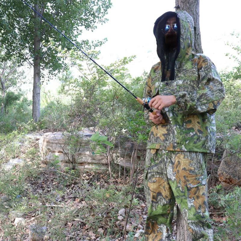 Летний ультра тонкий Bionic Камуфляжный костюм с защитой от комаров одежда для