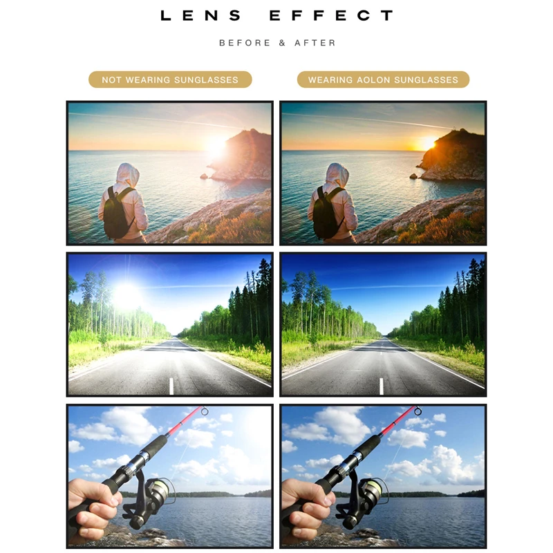 Солнцезащитные очки AORON Мужские поляризационные Модные Винтажные солнечные