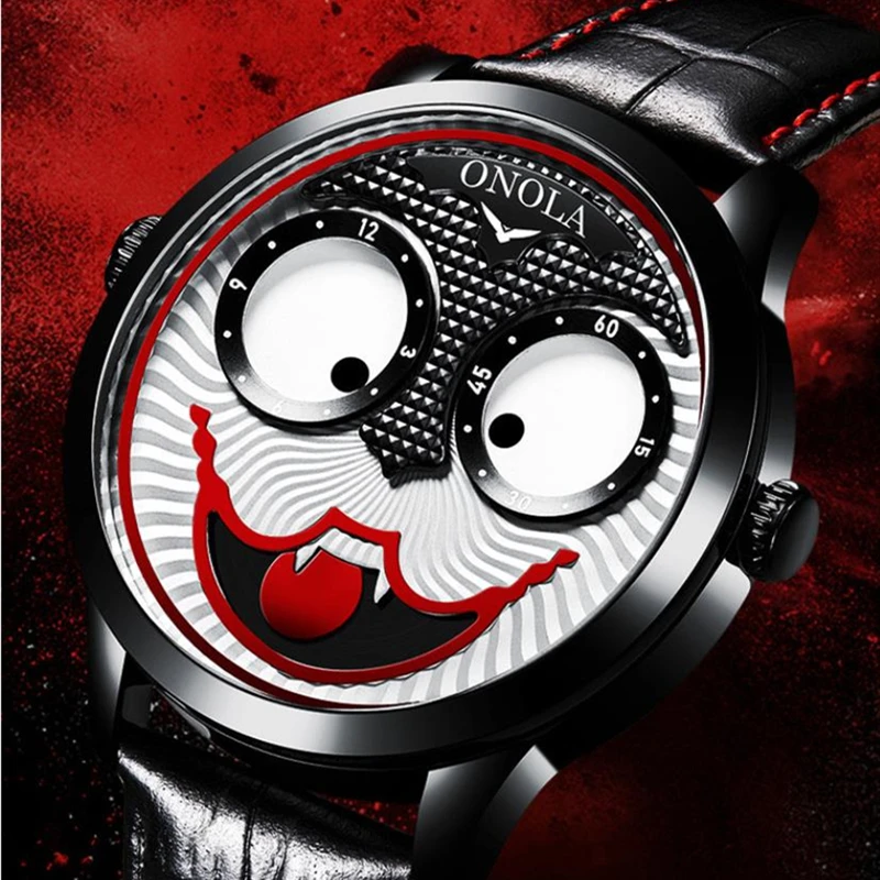 

New Fashion 2021 Joker Watch for Men Japan Movt Luxury Fashion 3ATM Quartz Watches Mens Limited Edition Waterproof Clown Watch