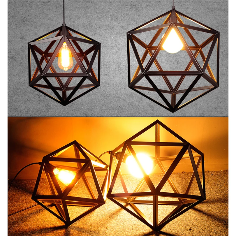 Винтажные алмазные металлические подвесные светильники для гостиной кухни