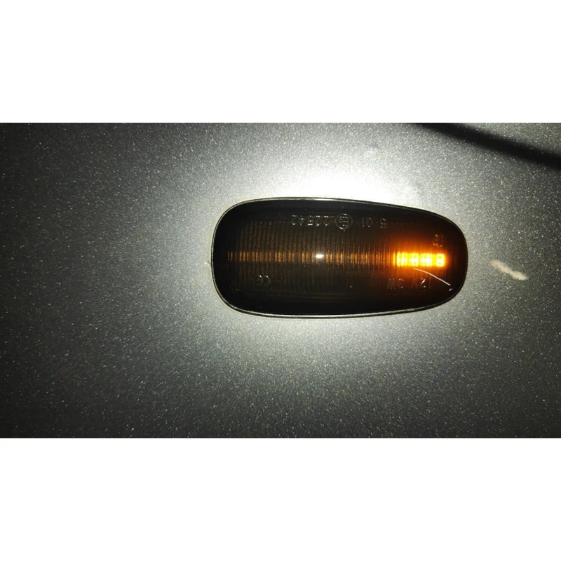 1 комплект желтый светодиодный светильник с динамическим поворотом 12 В боковой