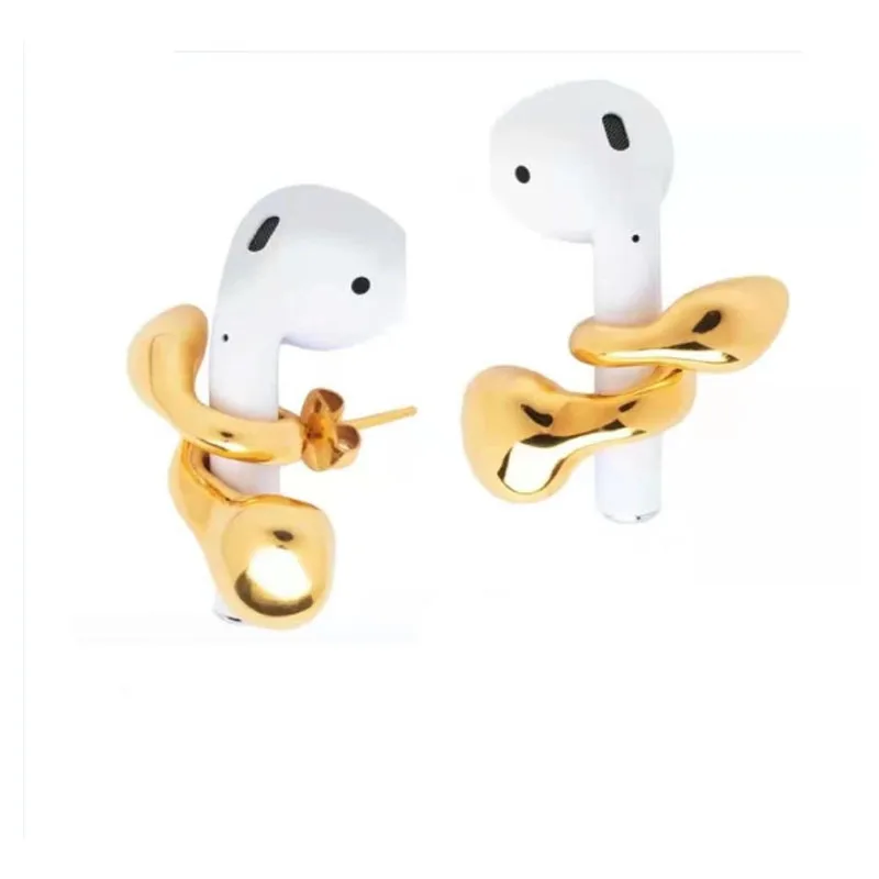 

Anti Lost Anti dropping Earring for airpods Unisex S925 Needle Metal Stud Earring HeaphoneHuawei FreeBuds3 Jewellery accessories