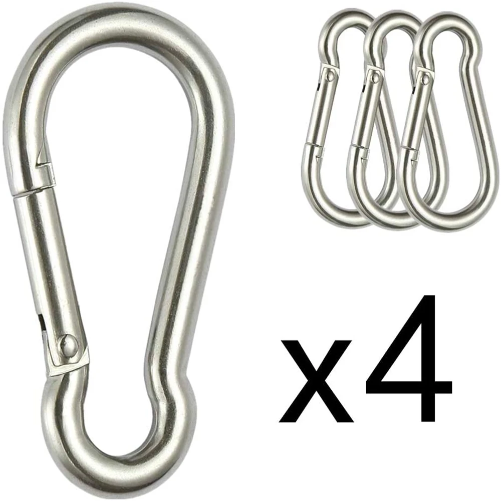 

4Pcs M7 Frhling Snap Schnell Link Lock Karabiner Schnalle 304 Edelstahl Haken Fr Klettern Hngematte Schaukel Yoga Hngen stuhl