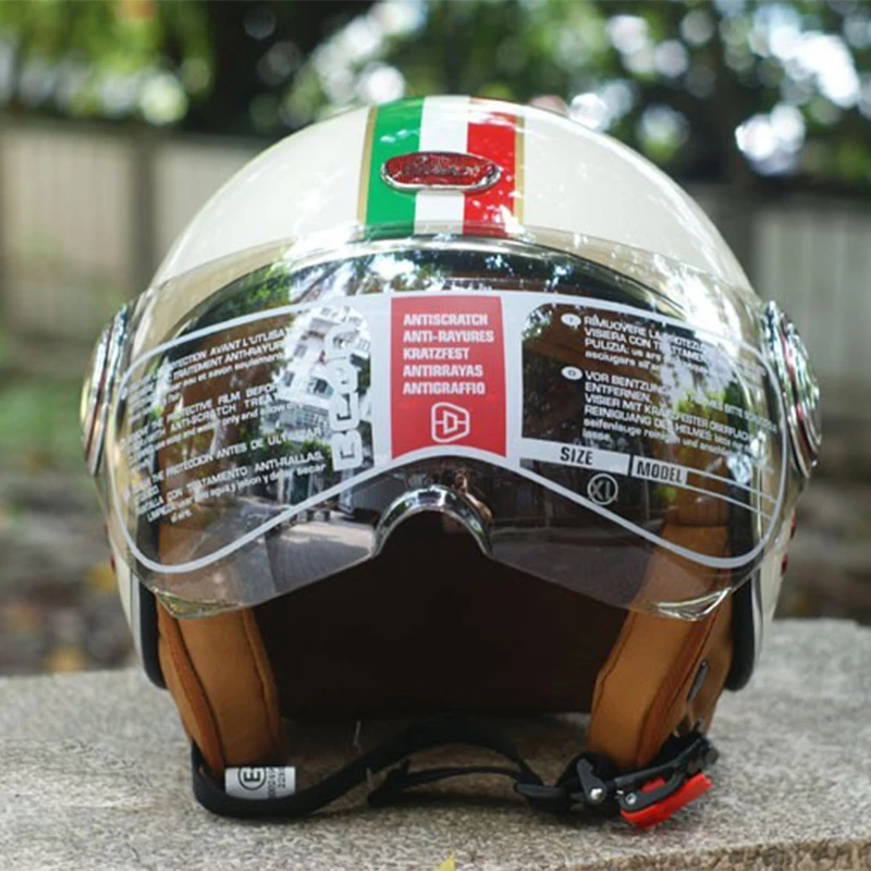 Мотоциклетный шлем BEON 110b винтажный для скутера с открытым лицом 3/4 - купить по