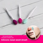 1 шт., силиконовая Двусторонняя щётка для чистки носа