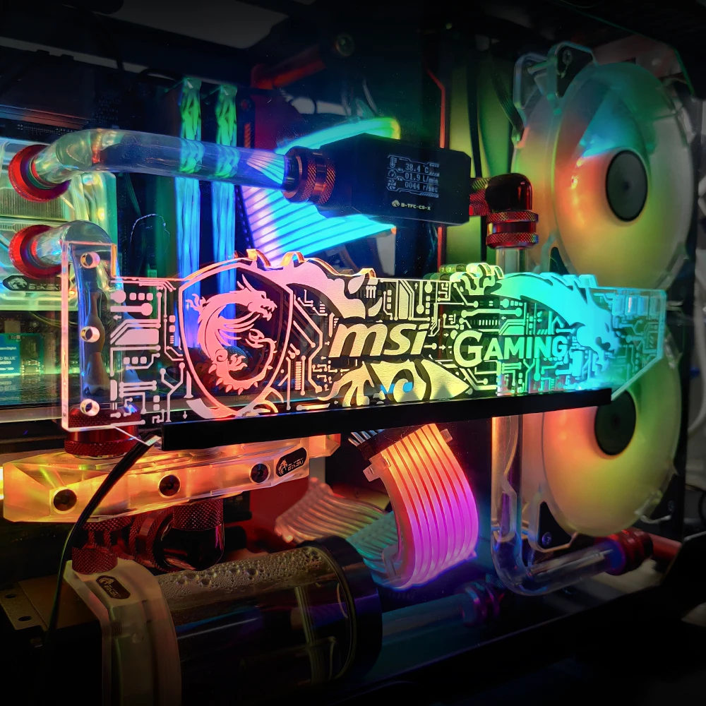 Настраиваемый RGB GPU горизонтальный кронштейн держатель VGA видеокарта