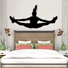 Настенная виниловая наклейка с изображением танцующей девушки, домашний декор, настенная роспись для подростков и девушек в спальне, съемные цветные обои на заказ, виниловые пареды joy151