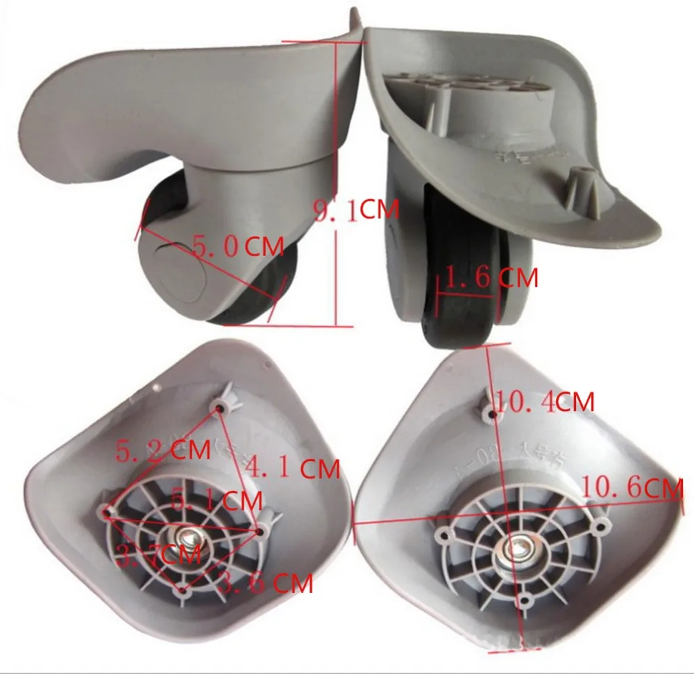 2 шт. левый и правый чехол на колесиках Сменное колесо A08 Большой универсальный