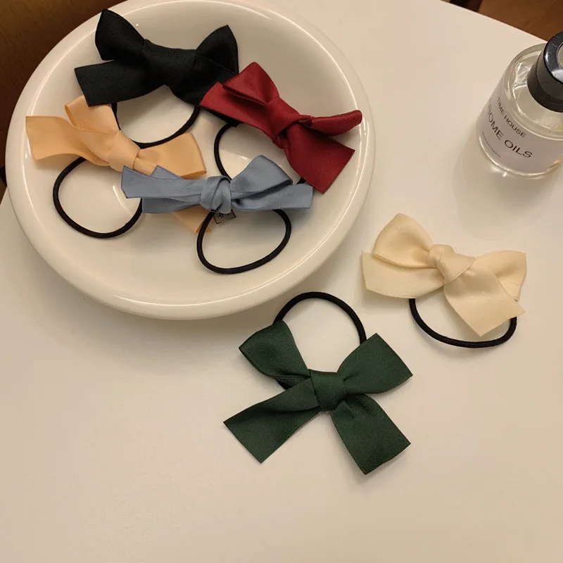 

Simple Sweet Temperament Fashion Hairties Bowknot Cute Orange Hair Bands