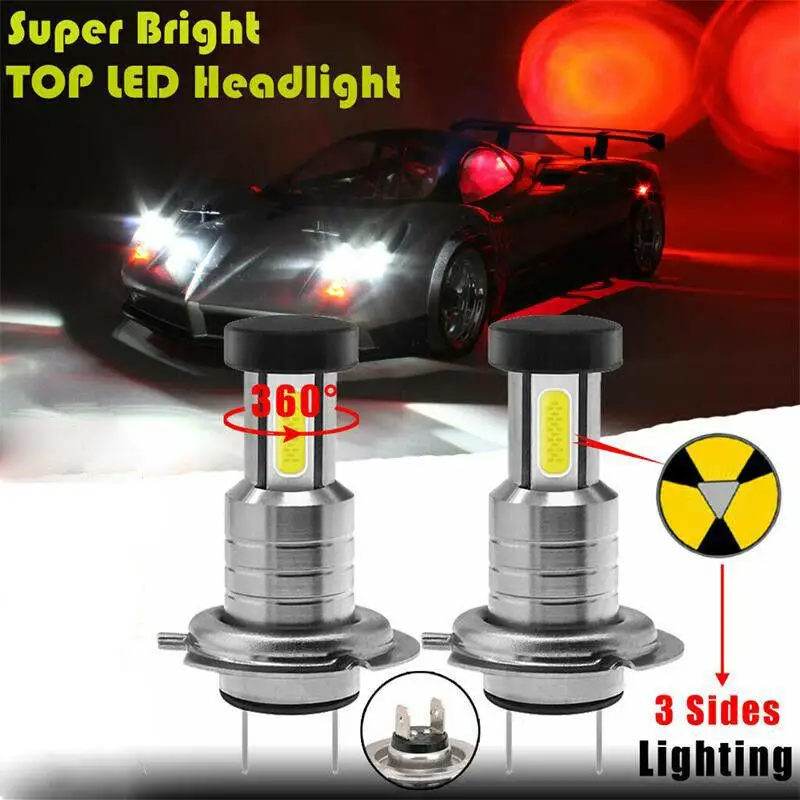 

H7 Led Headlight Bulb 26000lm 6000k White Light Lamp Universal Head Lamp for Car Truck Motorhome Cob Mini Car Bulbs 110w/set