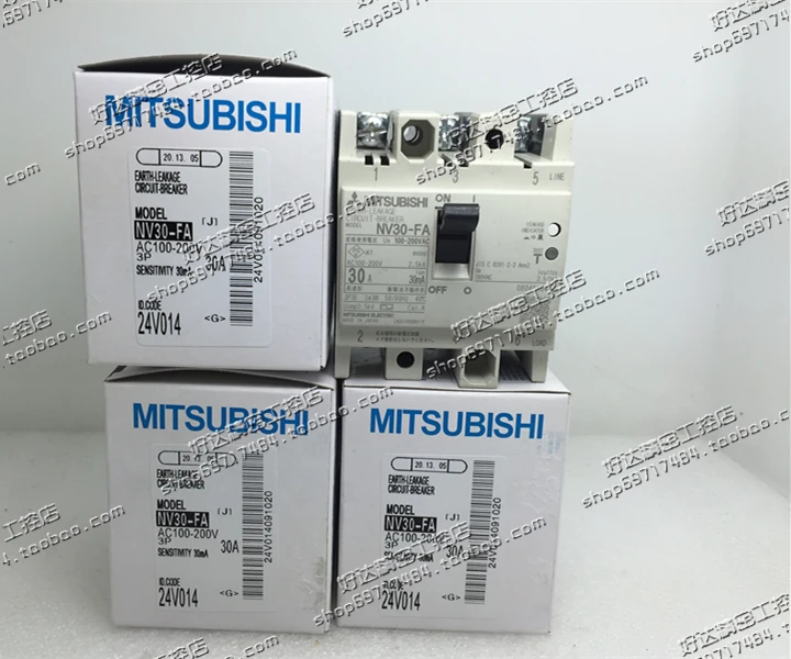 

Выключатель цепи утечки Mitsubishi NV30-FA 3P 20A 30A