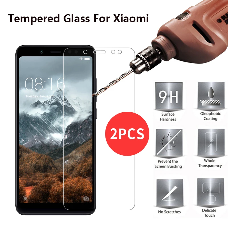 2.5D твердое закаленное стекло для Xiaomi Redmi Note 7 8 Pro 8A 7A 6A 9H Защитное экрана 5