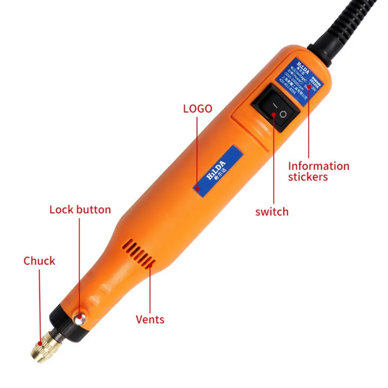 

5000~20000RPM 36V DIY Electric Grinder Mini Electric Mill Polishing Milling Engraving Pen for Jewelry Metal Glass Agate Grinding