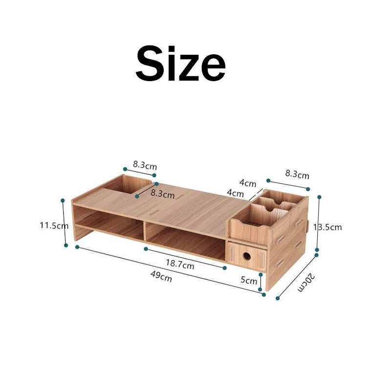 

Multi-Function Computer Screen Base Holder Desktop Monitor Stand Laptop Riser Sundries Storage Shelves Home Office Accessories