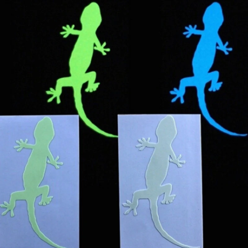 3D Gecko энергии хранения флуоресцентный светится в темноте светящиеся на стену
