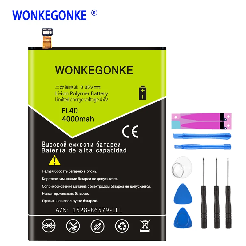 Аккумулятор WONKEGONKE FL40 для Motorola Moto X 3A Dual XT1543 XT1544 литий ионный