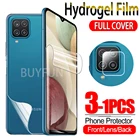 Гидрогелевая пленка для Samsung Galaxy A12 SM-A125F, Защитная пленка для переднего экраназадней крышкиобъектива камеры, Гидрогелевая пленка для Samsung A 12, Защитная пленка для телефона HD