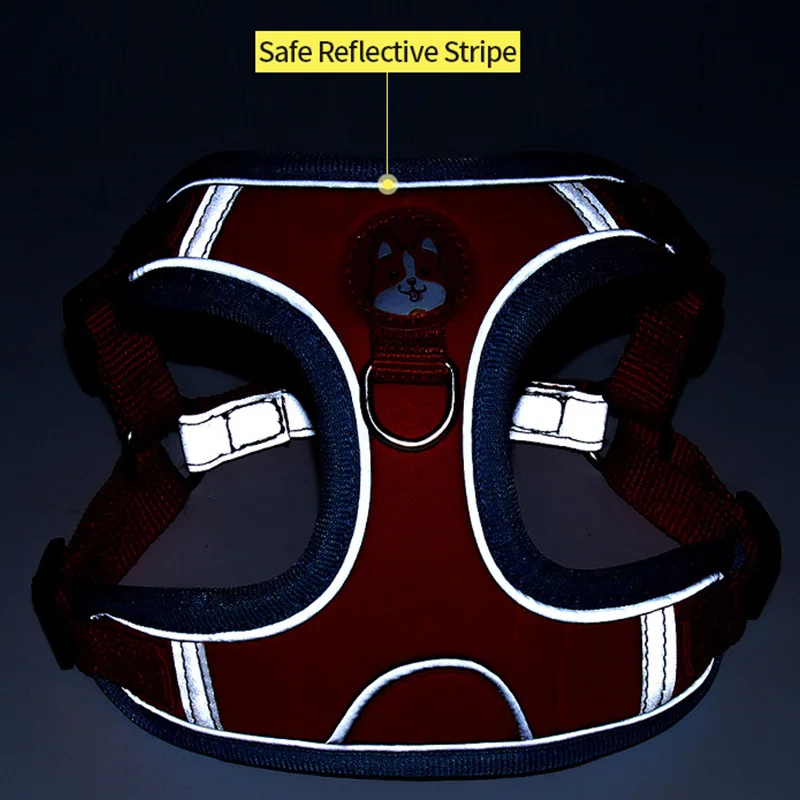 Регулируемая Светоотражающая шлейка для маленьких собак мягкий поводок
