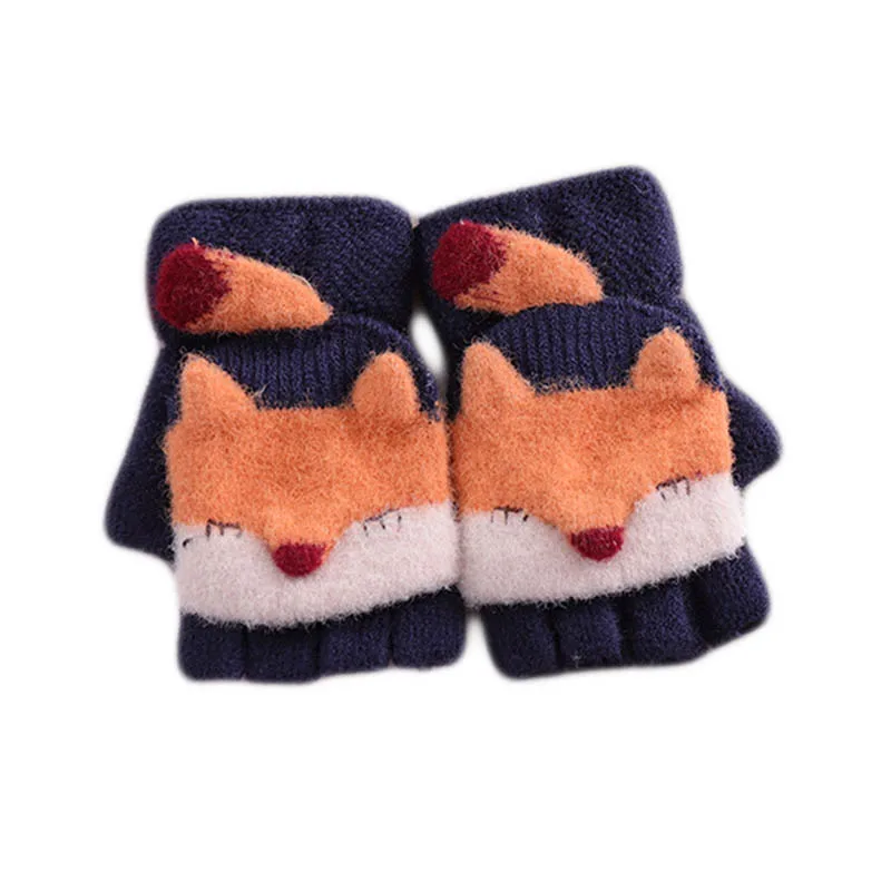 Winter baby half finger warm gloves boys and girls lovely carton kids knitting with high quality 3 yards | Детская одежда и обувь