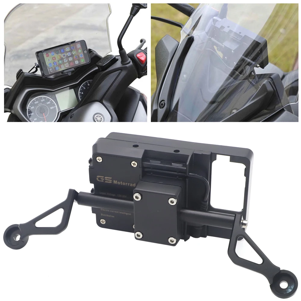 Передняя подставка для телефона мотоцикла Yamaha XMAX 300 XMAX300 X MAX держатель смартфона