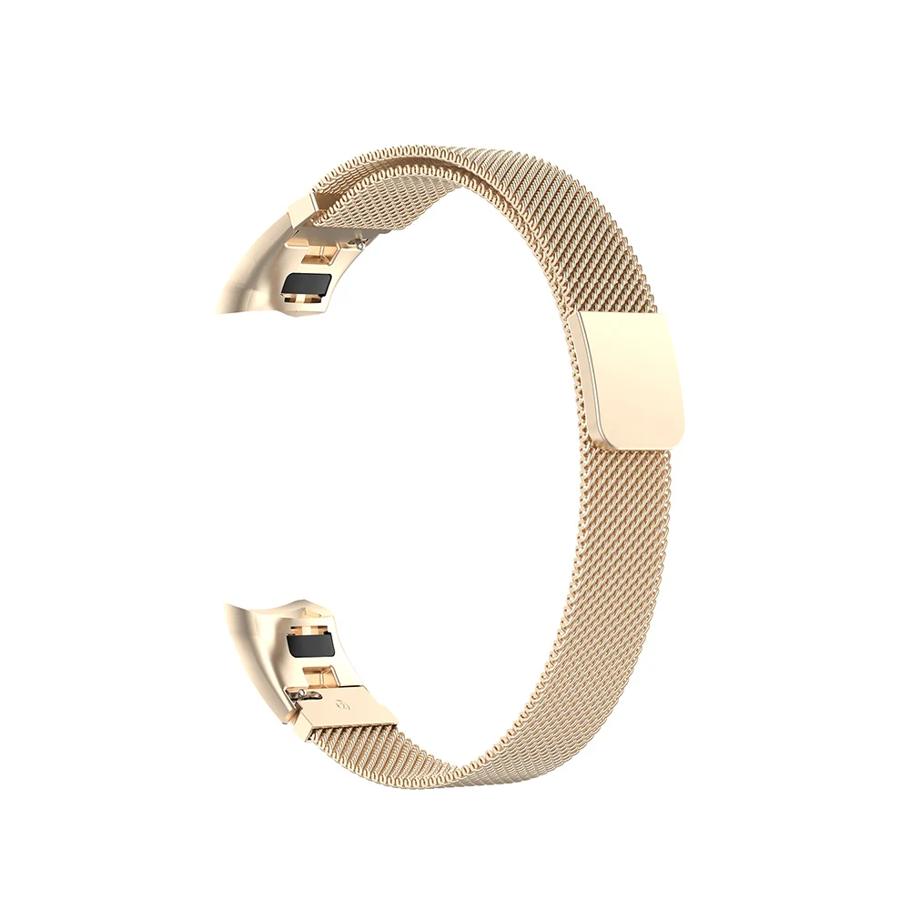 gold LEMFO Смарт аксессуары для huawei Honor Band 5 ремешок сменный Браслет 4 браслет магнитный с миланским плетением Нержавеющая Сталь Анти-потеря - Цвет: gold