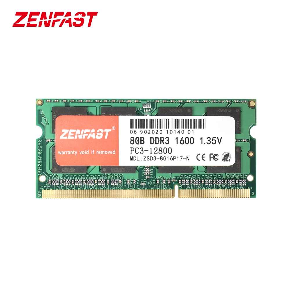 

ZENFAST DDR3 4 ГБ 8 ГБ 1333 МГц 1600 SO-DIMM 1,5 V Тетрадь Оперативная память 204Pin sodimm памяти ноутбука