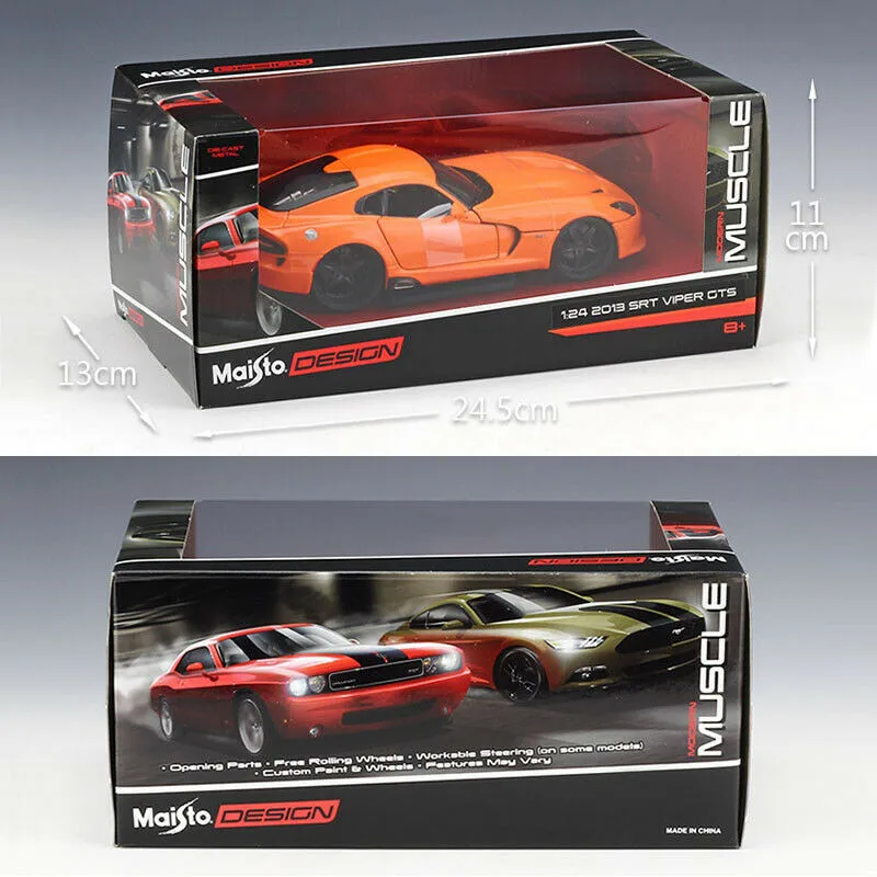 

1:24 2013 Dodge SRT Viper GTS Alloy Luxury Vehicle Diecast Pull Back Car Goods Model Toy Collection
