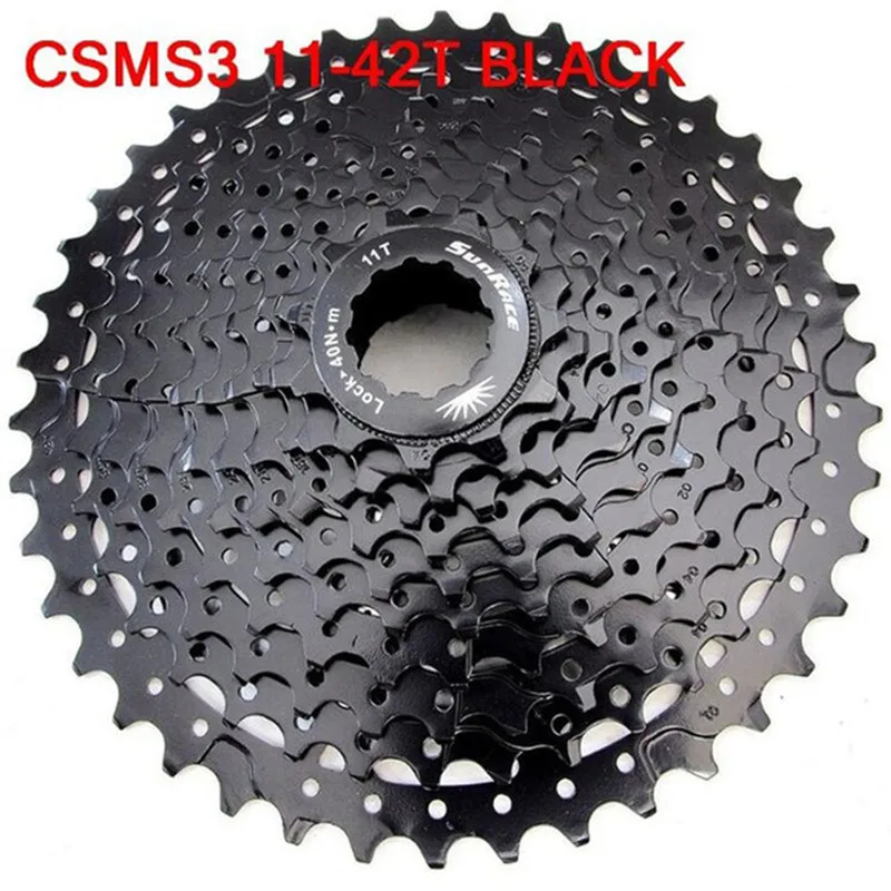 Sunrace 10 скоростная кассета CSMS3 CSMX3 11-40 т 42 46T велосипедная кассета для Shimano SRAM маховик 11-40 11-42 11-46 10s кассета хорошее - Цвет: MS3 11-42T Black