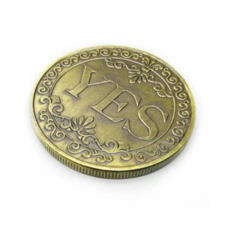 

1PC Collection Coin YES or NO Three-dimensional Embossed Bronze Magic Coin Lucky Gold Coins Great Gifts Bit Coin Art Collection
