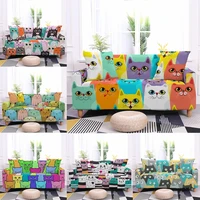 cat printed elastic sectional corner sofa cover for all seasons stretch slipcover chair couch cover home decor 1234 seater