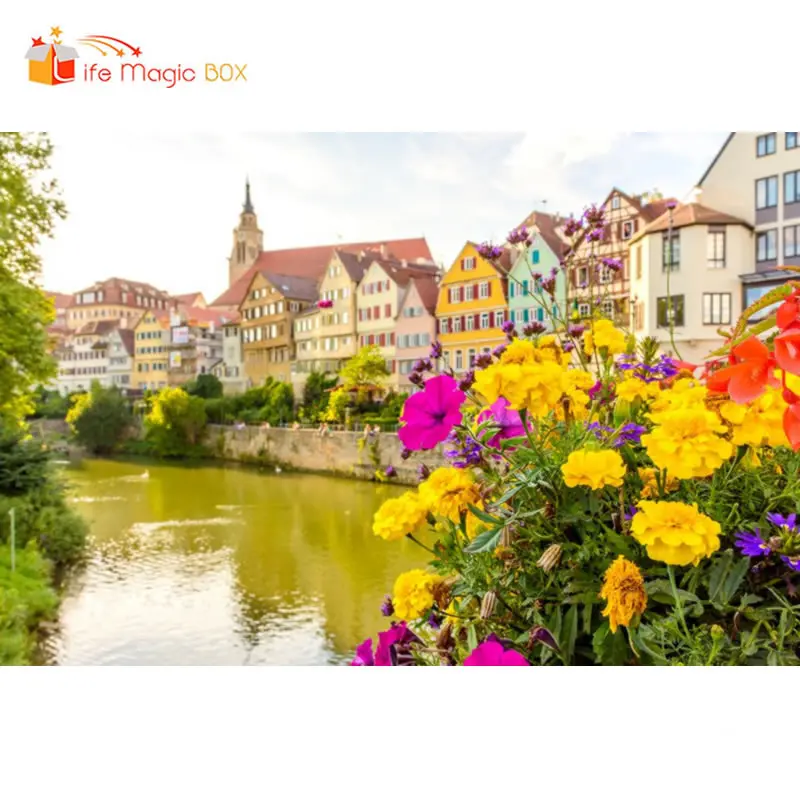 LIFE MAGIC BOX фотография Фон река Красочные цветы фотостудия свадьба|Фон для