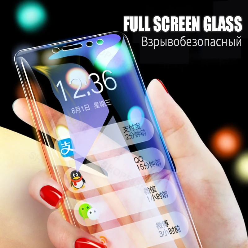 Закаленное защитное стекло 9D для Xiaomi pocophone F1 Mi 8 SE Pro A2 Lite 6 6X Mix 2S 3 Max 2 | Мобильные