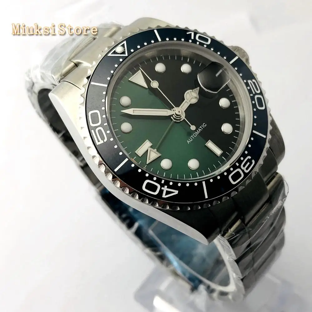 Мужские автоматические механические часы с сапфировым стеклом 40 мм | Наручные