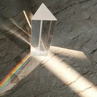 Треугольная призма 25 Х80 мм, оптическое радужное стекло под прямым углом, отражающая треугольная призма для обучения световому спектру, радужная Призма треугольная призма