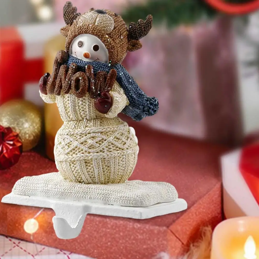 Чулочные Крючки из смолы и металла вешалка для чулок снеговик с совой маленький