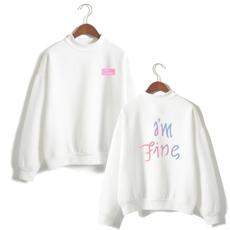 Новинка корейский женский свитер с буквенным принтом i am fine K pop Bangtan Boys love yourself