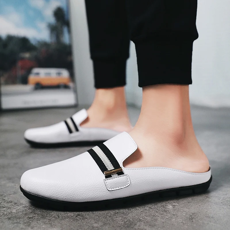 

Мужские лоферы на плоской подошве, полуботинки для вождения, Черная мужская обувь, модная повседневная обувь для молодых людей, полуботинки...